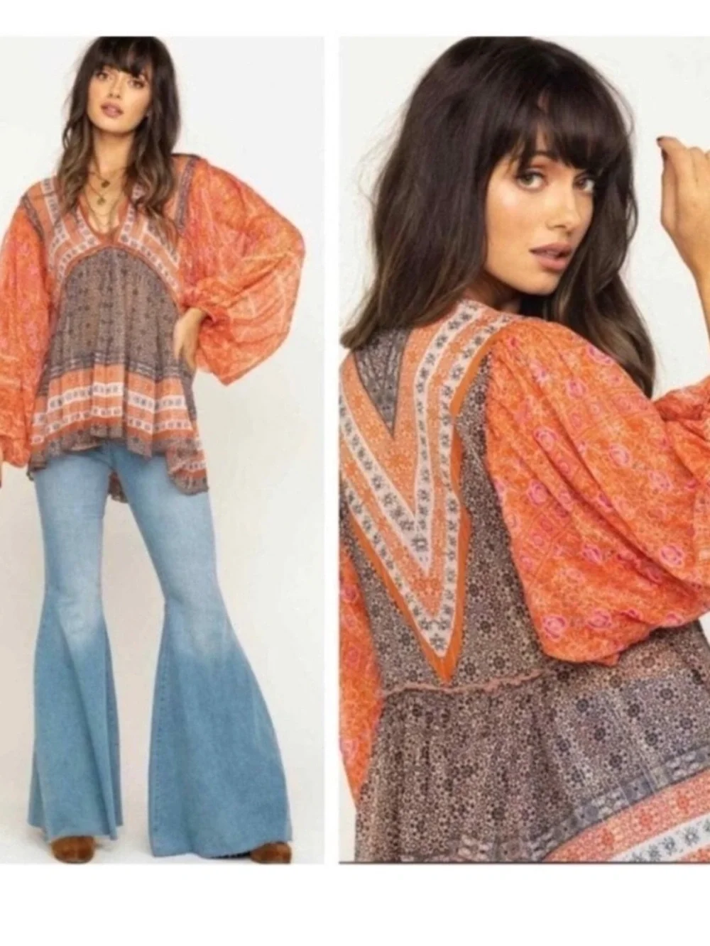 Free People Boho Patchwork Aliyah Tunic